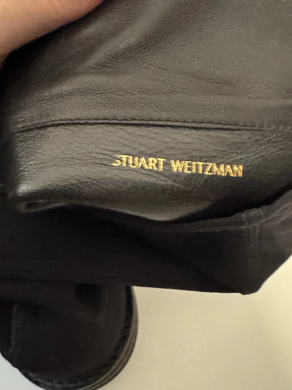 Stuart Weitzman 5050 Lug Sole Leather Over the Knee Boot Black size 6